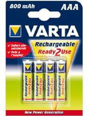 Produktbild von VARTA Ready2use Akku Micro/AAA 56703 800mAh 4er Pack 4008496550616