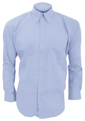 Produktbild von Kustom Kit Corporate Oxford Herren Hemd, Langarm FK409 (18.5 Zoll) (Hellblau)
