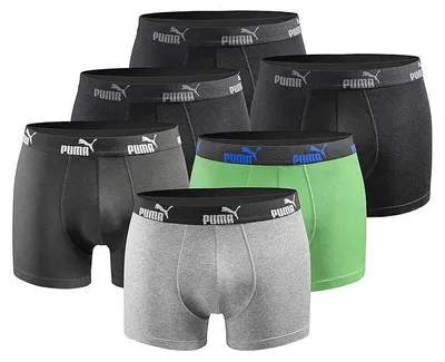 Produktbild von Puma Herren Boxershorts 6er-Pack - 701218254, Farbe:Grey Combo, Textil:M