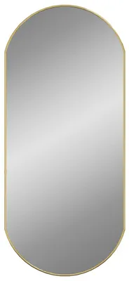 Zdjęcie produktu dla vidaXL Lustro ścienne złote 90x40 cm owalne