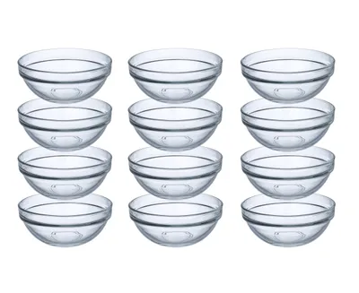 Produktbild von 12x Schüsseln aus Glas Ø 9 cm Glasschälchen Dipschale Dessertschale Tapasschale