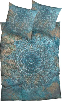Produktbild von CASATEX Bettwäsche Sleep Tight Blau Satin  135 cm x 200 cm