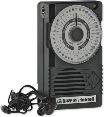 Produktbild von Wittner Metronom QM 2 Taktell Schwarz inklusive Ohrhörer