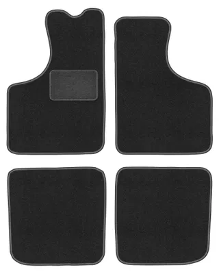 Produktbild von Velours-Fußmatten für Skoda 105 / 120 / 130 1976-1990 (Limousine) – 4-tlg, Graphit, passgenau – Wielganizator LUX
