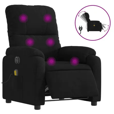 Produktbild von Massagesessel Elektrisch Schwarz Mikrofasergewebe