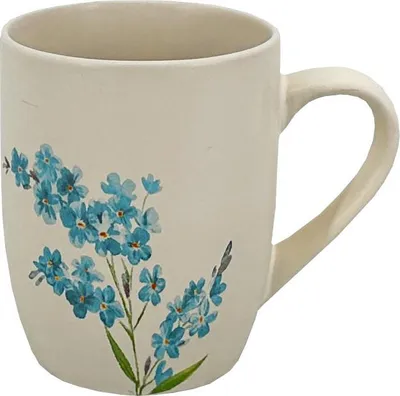 Image de Tasse en céramique Cream Pomněnka, 350 ml, couleur crème/bleu