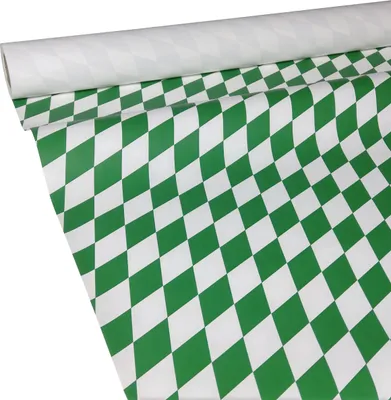 Produktbild von JUNOPAX Papiertischdecke 50m x 0,75m Raute grün-weiß