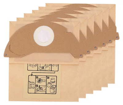 Staubsaugerbeutel, 6 Stück, für Kärcher WD2, MV2, Papier
