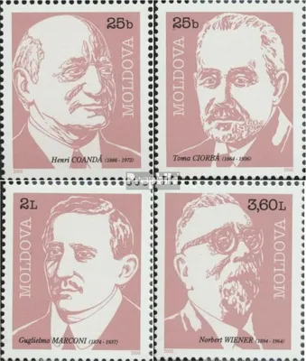Produktbild von Briefmarken Moldawien 2000 Mi 353-356 (kompl.Ausg.) postfrisch Persönlichkeiten