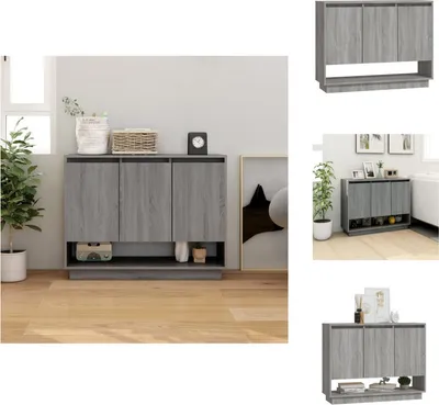 Image de vidaXL Sideboard Gris Sonoma 97x31x75 cm Bois composite - Sideboards