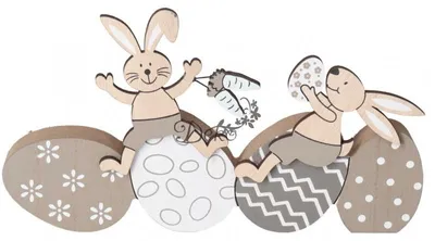 Image de Lapin De Pâques, Figurine, Décoration, Œuf, Œufs