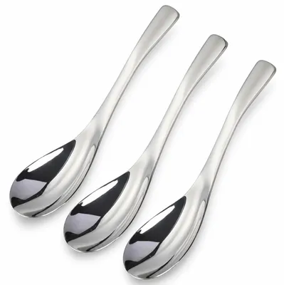 Image de Ensemble de cuillères à café - 3 pièces en acier inoxydable - Cuillères à café pour desserts - 13,5 cm
