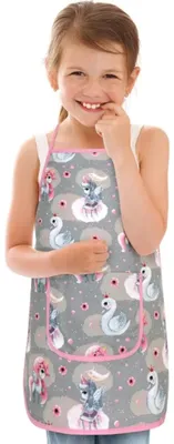 Produktbild von Kinderschürze - 37 x 47 cm, für Kinder von 3 - 5 Jahren - Pink,Grey