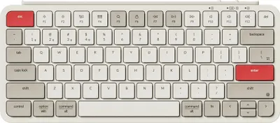 Produktbild von Keychron B1 Pro Ultraflache kabellose Tastatur mit ZMK-Anpassung, QWERTY US ANSI, 3-Modus Bluetooth/2,4 GHz/Kabel, Retro Red