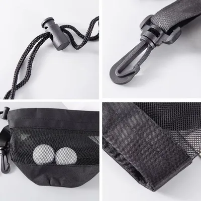 Golfballtas aus Nylonmesh mit Kordeln, Hauptbild