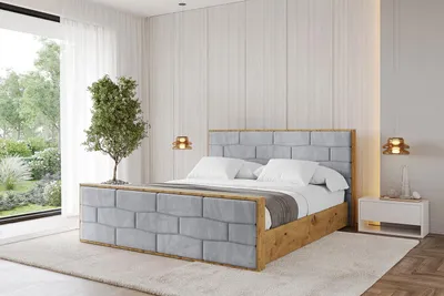 Produktbild von ALTDECOR Polsterbett mit Bettkasten -  ENZO8-Z - 140x200 Hellgrau- Bett mit Matratze H3/H4, Kopfteil und Fußteil, Boxbett, Doppelbett mit Stauraum