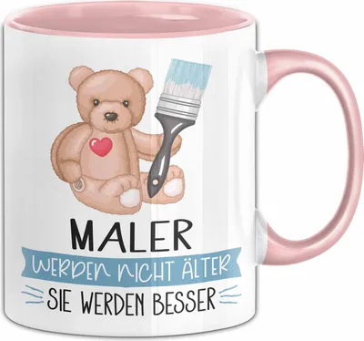 Produktbild von Maler Werden Nicht Älter Sie Werden Besser Malermeister Geschenk Tasse Lustiger Spruch (Rosa)