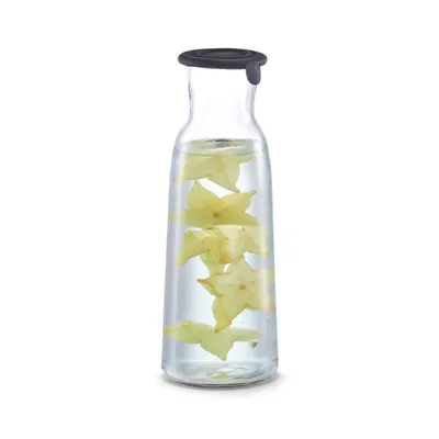 Zdjęcie produktu dla Zeller Present 19671, Butelka, 1 l, Przezroczysty, Szkło, Okrągły, Silikon