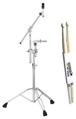 Immagine prodotto di Pearl TC-1035B Supporto per piatti Tom con braccio e bacchette