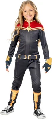 Produktbild von Captain Marvel - Kostým - Děti BN5653 (116) (Námořnická modř/červená/zlatá)