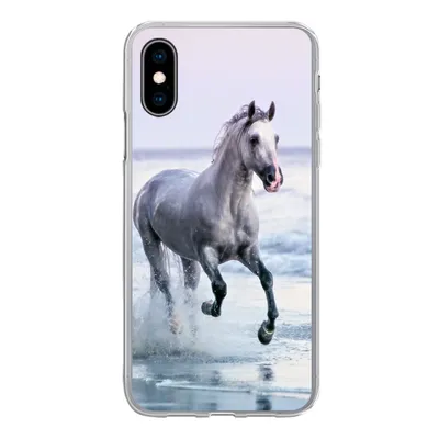 Produktbild von MuchoWow® Handyhülle Schutzhülle Hülle für iPhone X Pferde - Luft - Meer Silikon Softcase Handy Hülle - Handyhülle