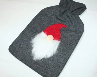 Produktbild von Wichtelwärmflasche 2 Liter, mit flauschigem Fleece-Bezug,