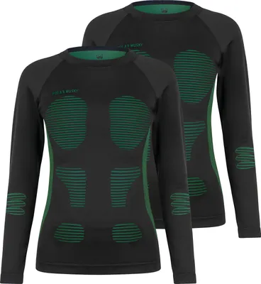 Produktbild von normani 2 x Thermooberteil Langarm Shirt Skiunterwäsche für Damen