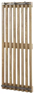 Garderobenpaneel Wandgarderobe TWEAK 6 Haken Mango Holz und Stahl
