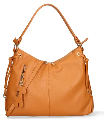 Image de Sac bandoulière convertible en sac à dos, pour femmes, en cuir, fabriqué en Italie