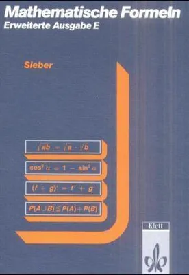 Produktbild von Mathematische Formeln. Formelsammlung E (Erweiterte Ausgabe)