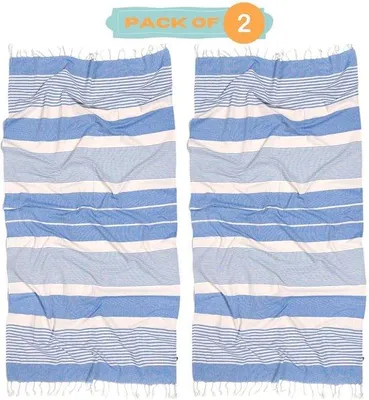 Obrázek produktu pro Uniqoos® Sada 2 h velkých ručníků do sauny a na pláž, 90 x 180 cm, 100% bavlna, extra měkké, vysoce savé, rychle schnoucí, bez písku