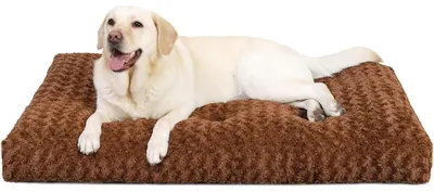 Image de Panier pour chien, lavable, dimensions 90x60 cm, couleur marron, respirant, antidérapant