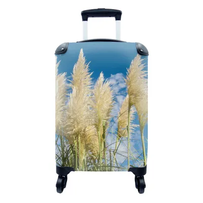 Produktbild von MuchoWow® Koffer Handgepäck Trolley Rollkoffer Kleine Reisekoffer mit 4 Rollen - Pampasgras - Pflanze - Natur - Cabin Size < 55x40x23 cm & 55x40x20 cm - Fotokoffer - Kabinenkoffer - Boardgepäck - Reise-Box - Reisekoffer - Reisegepäck - Koffer mit Bild - Trolley für Kinder