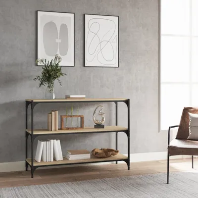 Obrázek produktu pro Maison Exclusive – knihovna Sonoma dub 100x33x70,5 cm dřevěný materiál a ocel