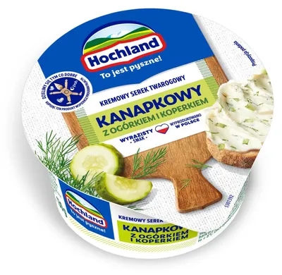 Zdjęcie produktu dla Hochland Kanapkowy z ogórkiem i koperkiem 130 g