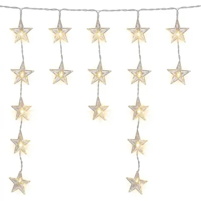Productafbeelding van Linder Exclusiv Kerstverlichting, lichtgordijn met sterren, 40 LED's, warm wit licht