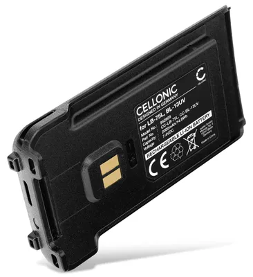 Produktbild von CELLONIC 1x Akku für Funkgerät Kompatibel mit Baofeng P15UV, Kompatibel mit Pofung P15UV, Kompatibel mit Retevis RT82, Kompatibel mit Baofeng BL-13UV - (2000mAh, 7.4V)