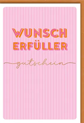 Produktbild von Gutschein - Karte mit Umschlag - Wunscherfüller