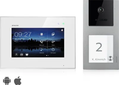 Produktbild von Video Türsprechanlage mit Smartphone App für 1 Familienhaus, Aufputz, 1x Monitor, Balter EVO WLAN