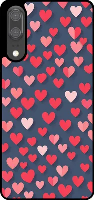 Produktbild von Smartphonica Telefon Fall fit für Huawei P20 mit rosa und roten Herzen Impressum - TPU Backcover Fall mit rosa und roten Herz-Design