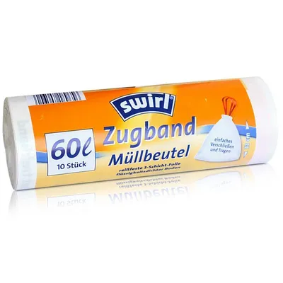 Zdjęcie produktu dla Wkład do kosza ze sznurkiem Swirl 60L (10 szt./rolka)