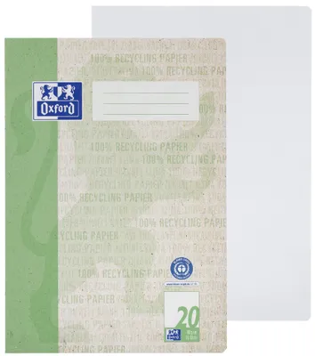 Produktbild von Oxford Schulheft "Recycling" DIN A4 16 Blatt Lineatur 20
