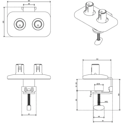 Produktbild von Tischklemme Viewprime 923 schwarz