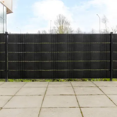 Produktbild von vidaXL Balkon-Sichtschutze 10 Stk. Schwarz 255x19 cm Poly Rattan