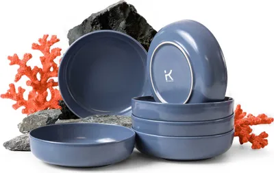 Produktbild von KONSIMO Teller-Set VICTO Tafelservice hergestellt in der EU (6-tlg), 6 Personen, Steingut, spülmaschinengeeignet, mikrowellengeeignet, 6x Suppenteller