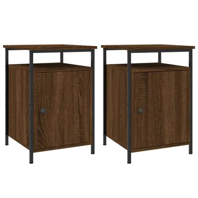 Obrázok produktu pre Nočné stolíky 2 ks hnedý dub 40x42x60 cm kompozitné drevo