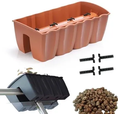 Produktbild von Famanu Balkonblumenkasten mit Bewässerungssystem – 20 x 28 x 58 cm – Ideal für Gärten und Terrassen