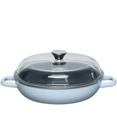 Produktbild von Riess Schmorpfanne mit Glasdeckel 28cm SKY BLUE