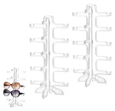 Produktbild von Sonnenbrillen Halter 2 Stück Transparent 5 Paar Aufbewahrung Brillenständer