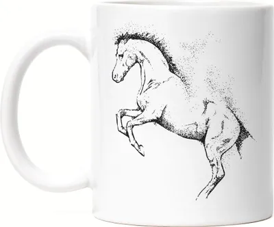 Produktbild von Pferd Tasse Weiß Pferdeliebhaber Pferde Pferdeflüsterer Reiten Pony Hobbie Liebe Freiheit Lebendig